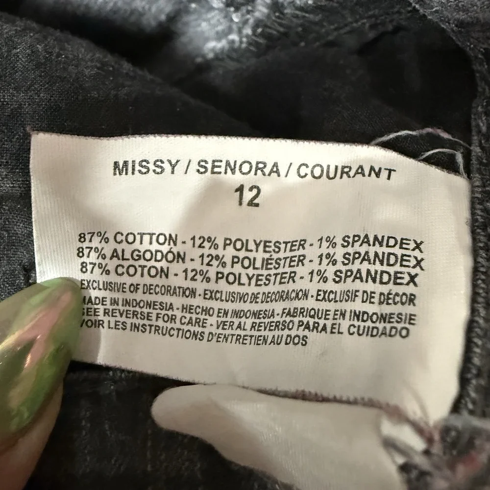 Amanda Womens Gray Denim Jeans Straight Leg‎ Size 12